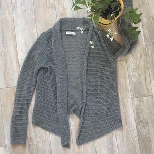 Abercrombie Grey Waterfall Cardigan L
